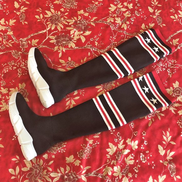 ATALINA Thigh-High Knit-Shaft Sock Sneaker Boots - Euro Size 36 (US-CA Size 6) - Picture 8 of 16